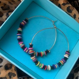 Beaded hoop earrings